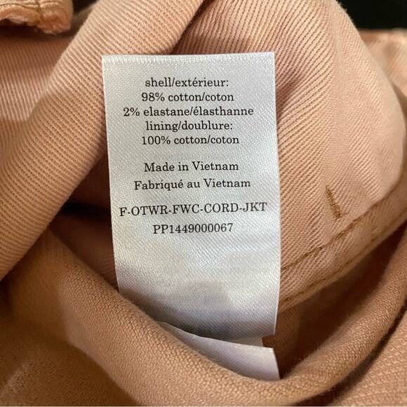 NWT Everlane Women’s Corduroy Button Up Long Sleeve Jacket cool Salmon 🍣 color - Picture 10 of 11